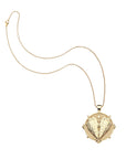 Strong love of the sea coin on the classic rolo chain