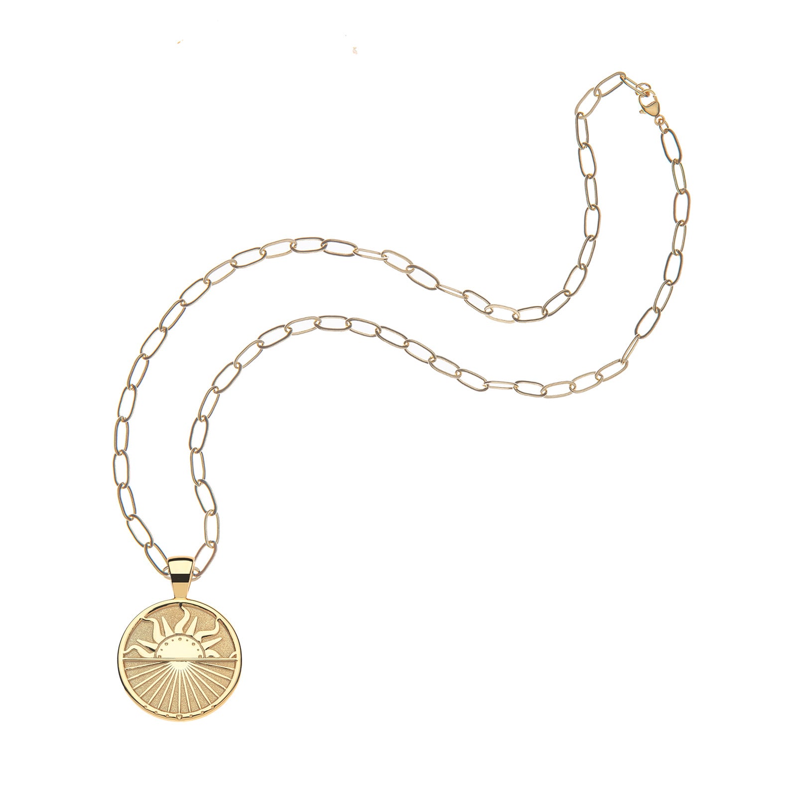 Strong over the horizon coin on the drawn link chain