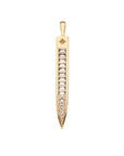 Gold sun ray pendant with white topaz baguette stones and star detail