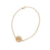 Gold delicate chain bracelet with small rising sun coin