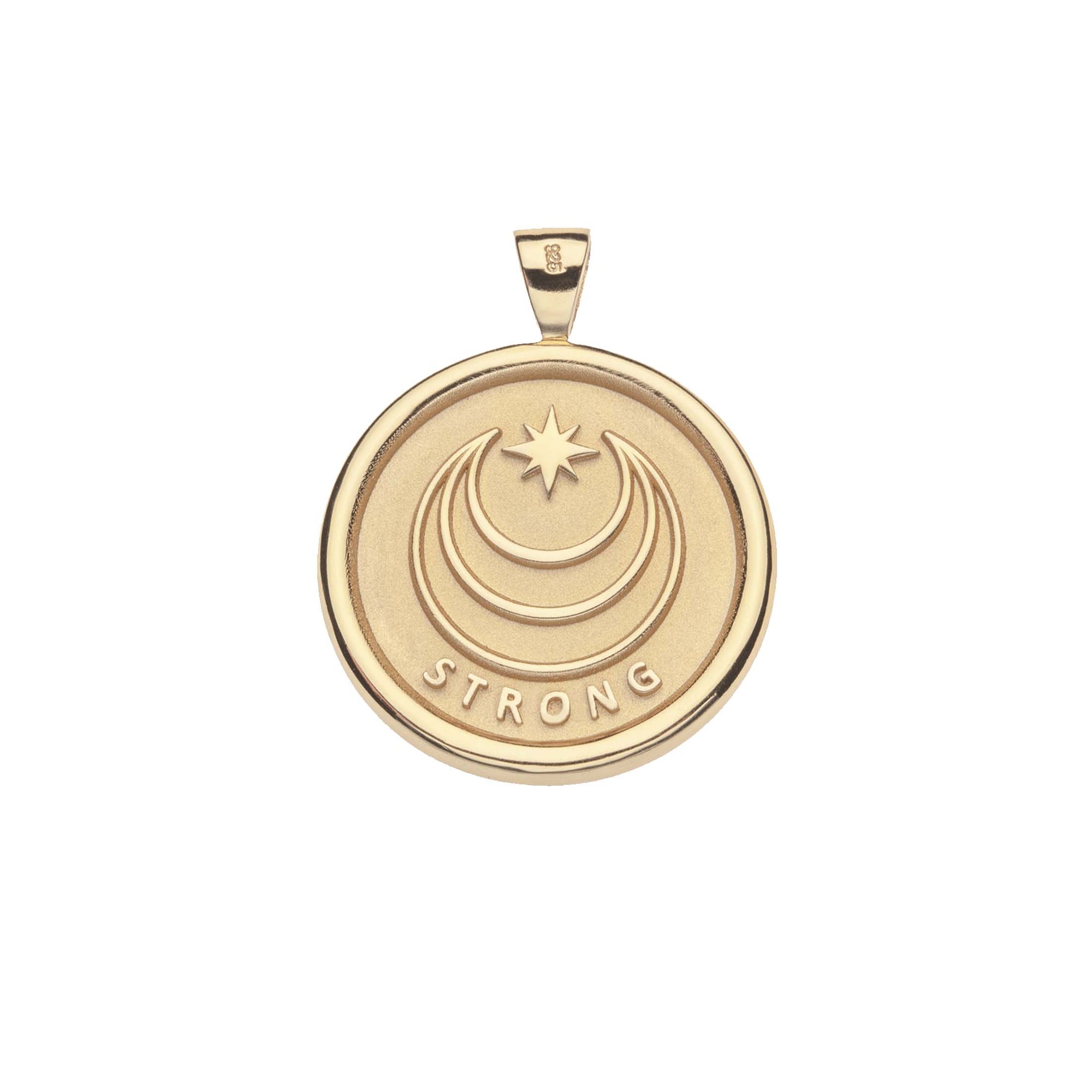 STRONG JW Original Pendant Coin (Rising Sun) in Solid Gold