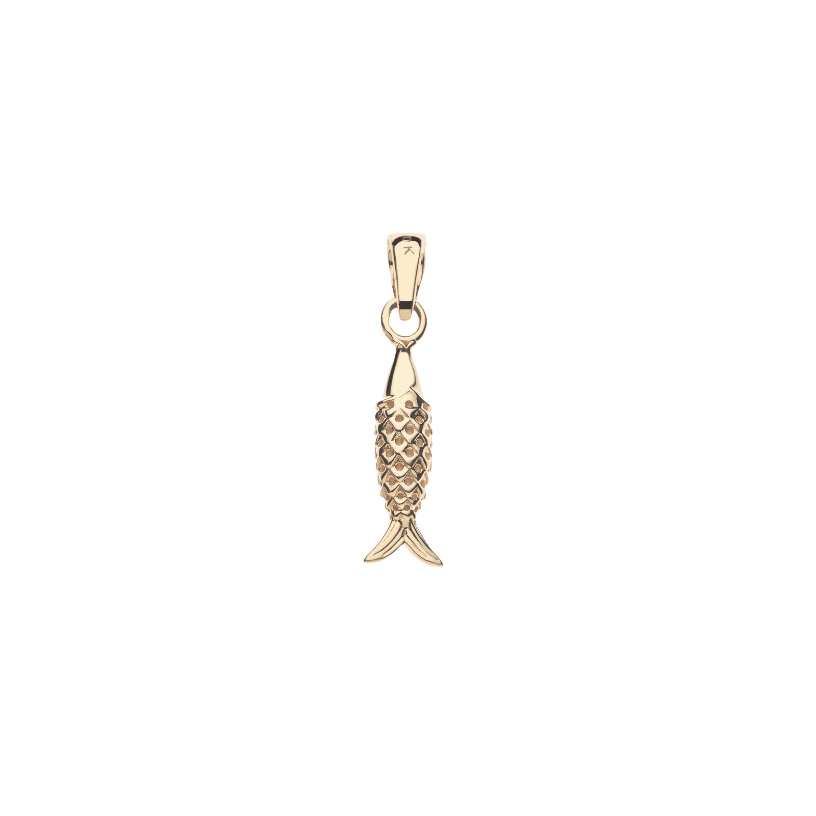 Back view of gold fish pendant