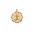 Gold Coin Pendant with Anchor, rope, and hidden starfish illustrations