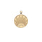 Gold Coin Pendant with three stars and a Rising Sun Illustration