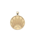STRONG JW Small Pendant Coin in Solid Gold (Rising Sun)