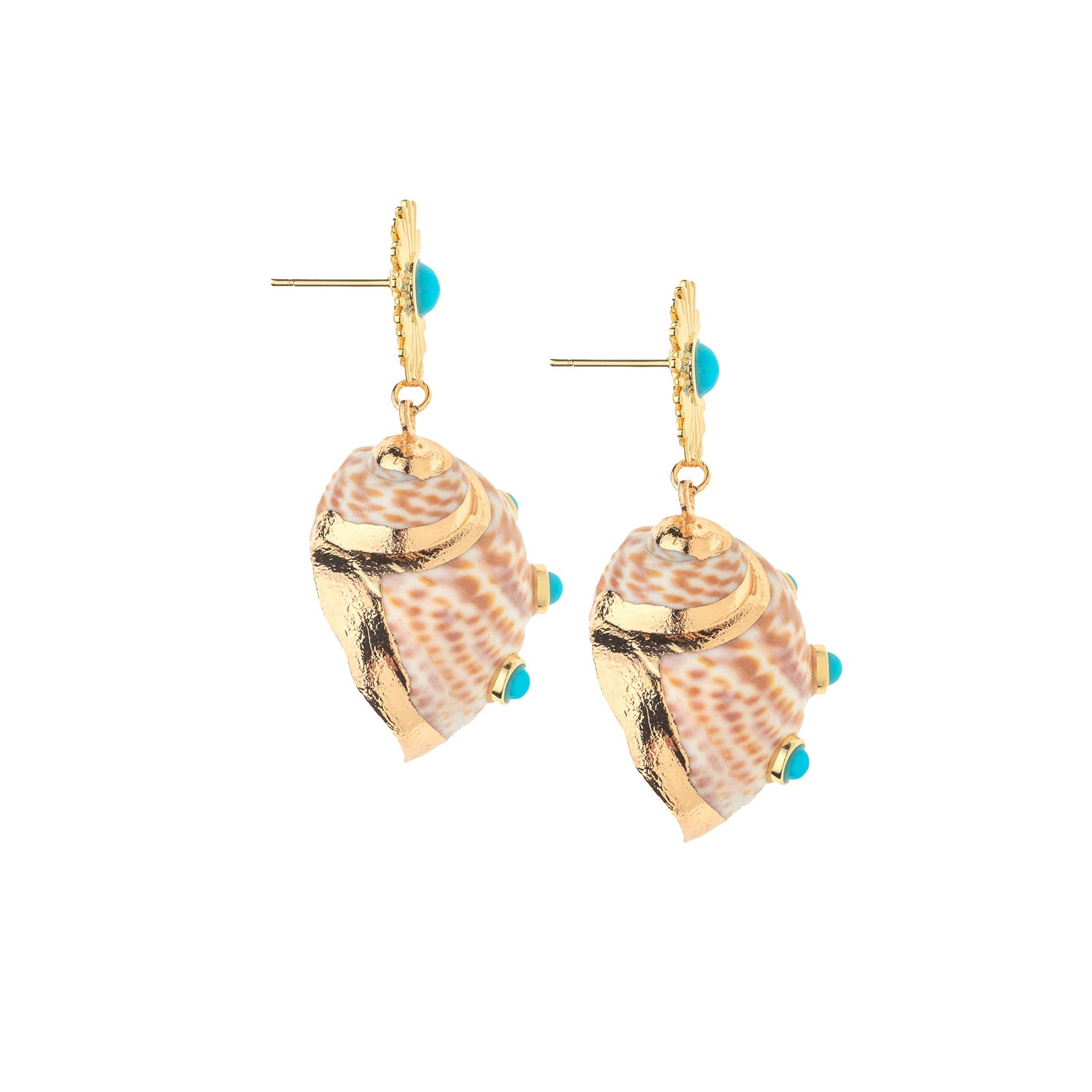 Side view of the strong soaking up the sun earrings