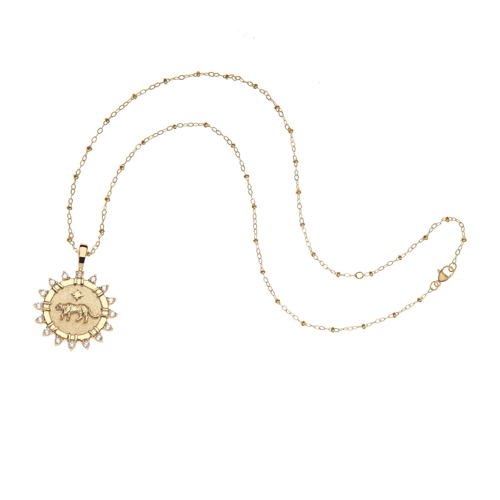 Strong tiger petite embellished coin on the satellite chain
