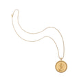 Gold Original Strong Coin Pendant on classic rolo chain