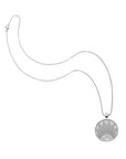 Silver Small Strong coin on classic rolo chain