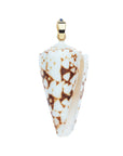Back view of the strong in the shallows seashell pendant