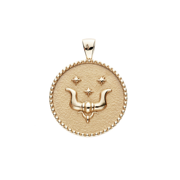 gold plated zodiac pendant :Taurus | EnvyHer- Personalized Jewelry
