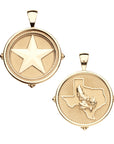 TEXAS JW Original Pendant Coin in Solid Gold