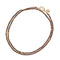 Double wrap tigers eyes beaded necklace with gold oversized lobster clasp