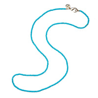 Double Wrap Diamond Cut Beaded Necklace in Turquoise
