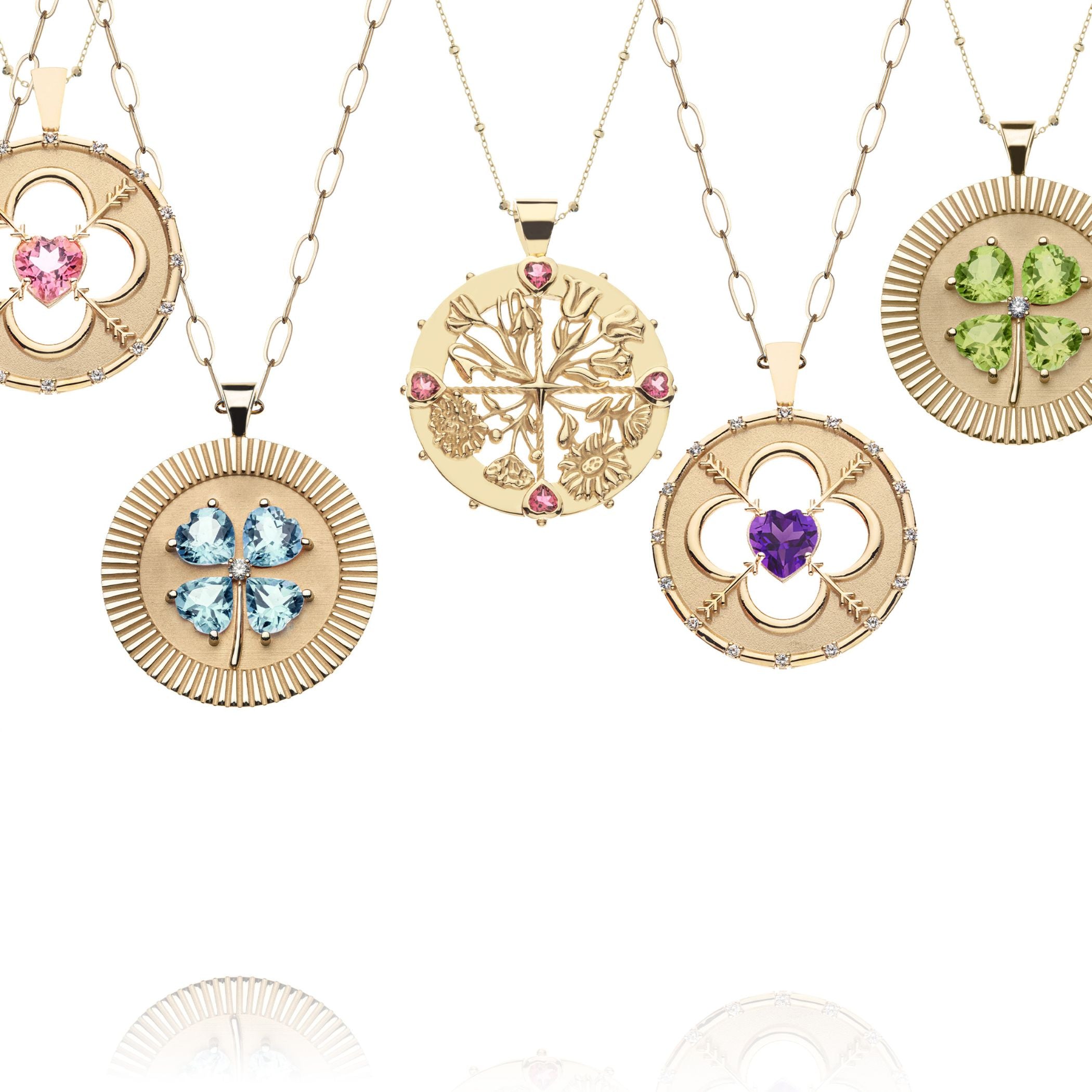 HOPE 14k Pink Tourmaline Coin Pendant – Jane Win Jewelry