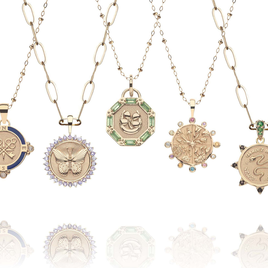 Lucky Petite Embellished Coin Necklace main image 1