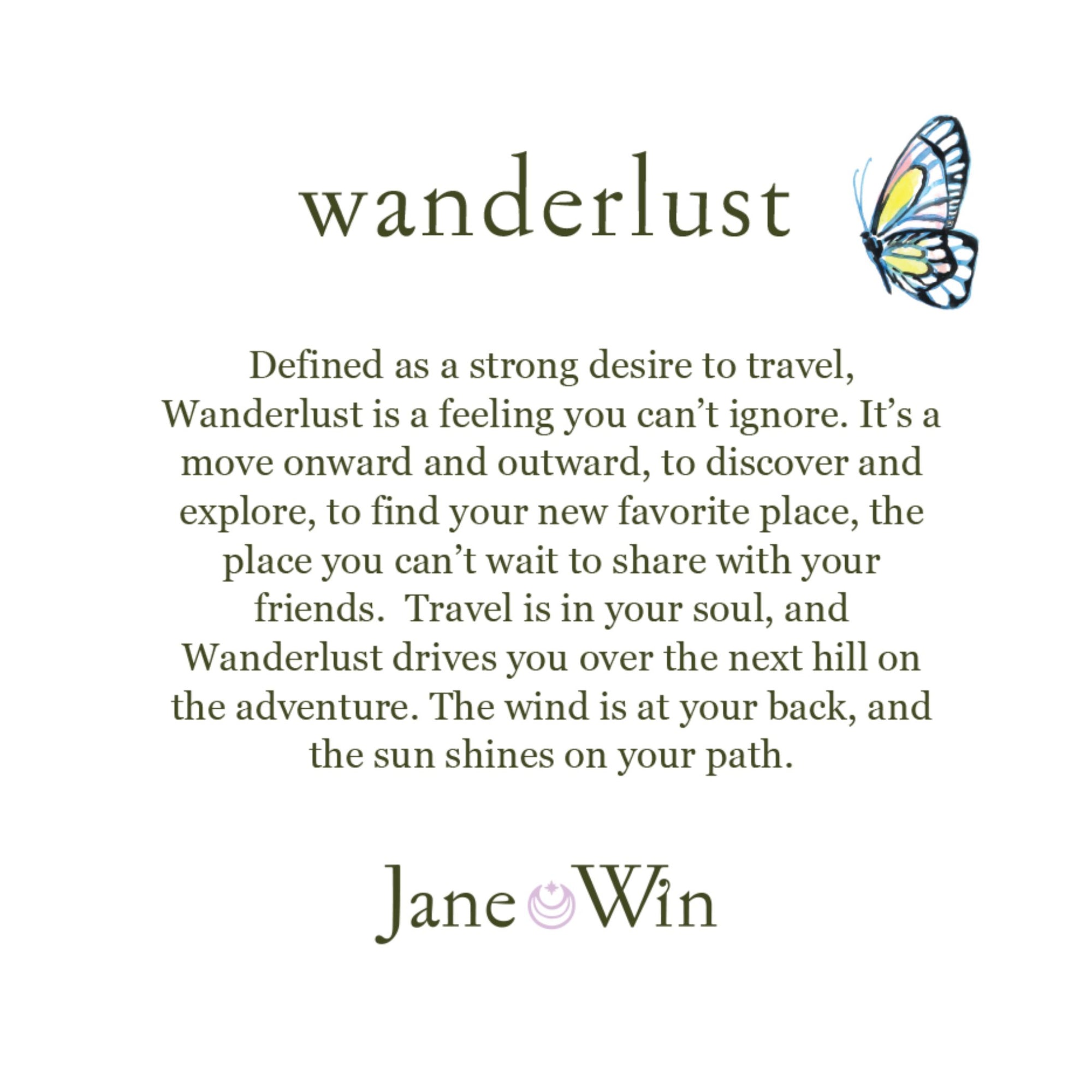 Jane Win Wanderlust card and meaning