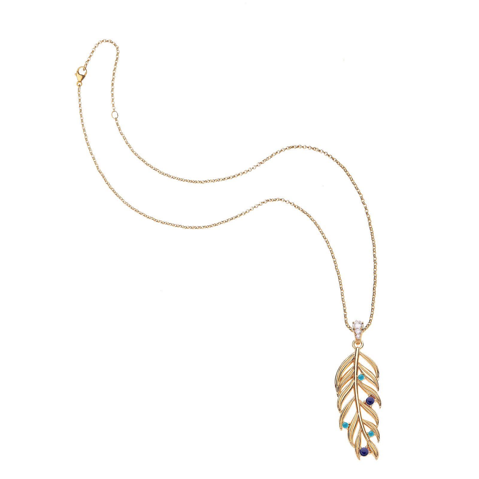 Wanderlust palm leaf on the classic rolo chain