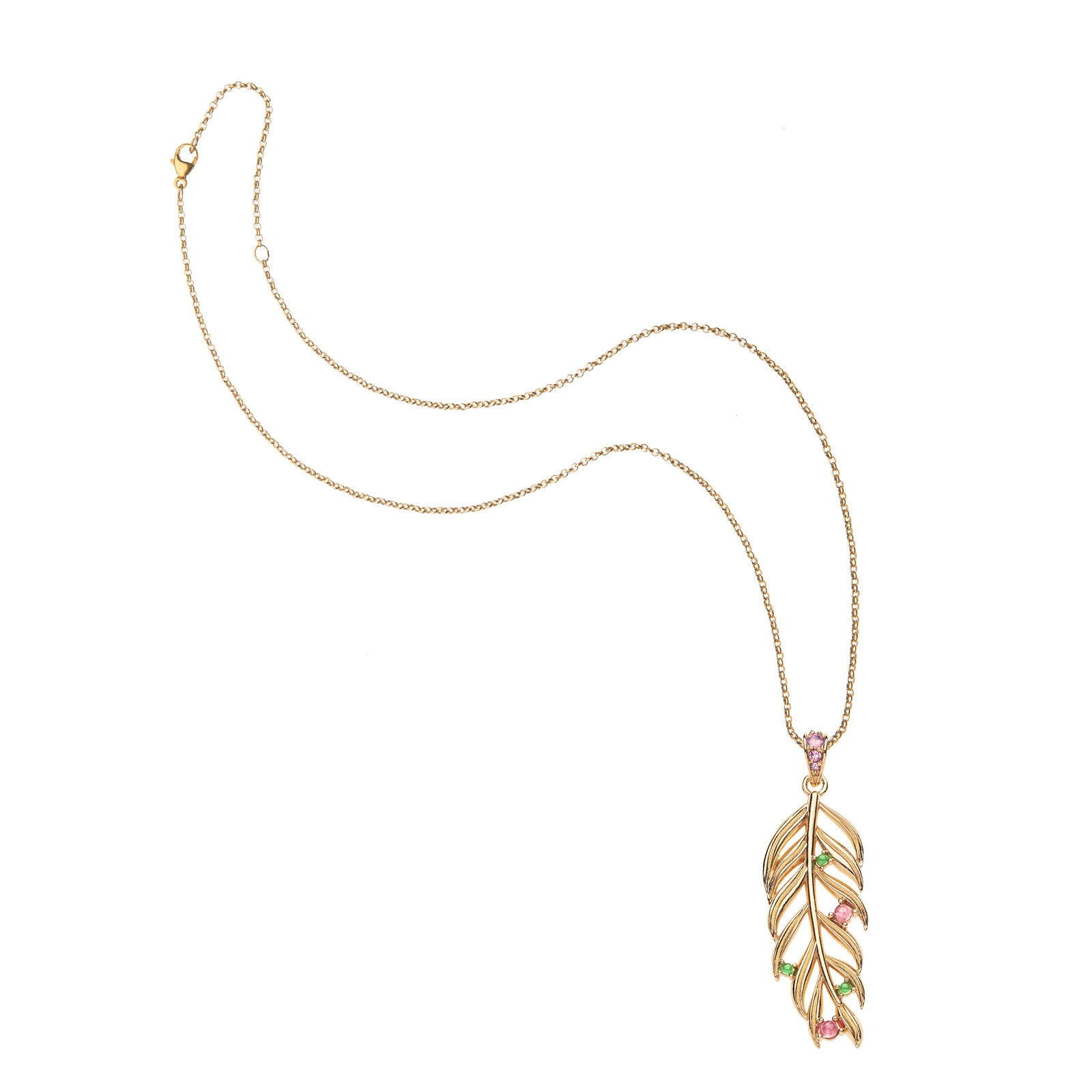 Wanderlust palm leaf on the classic rolo chain