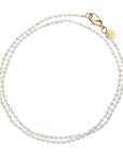 White Pearl necklace with Gold Clasp