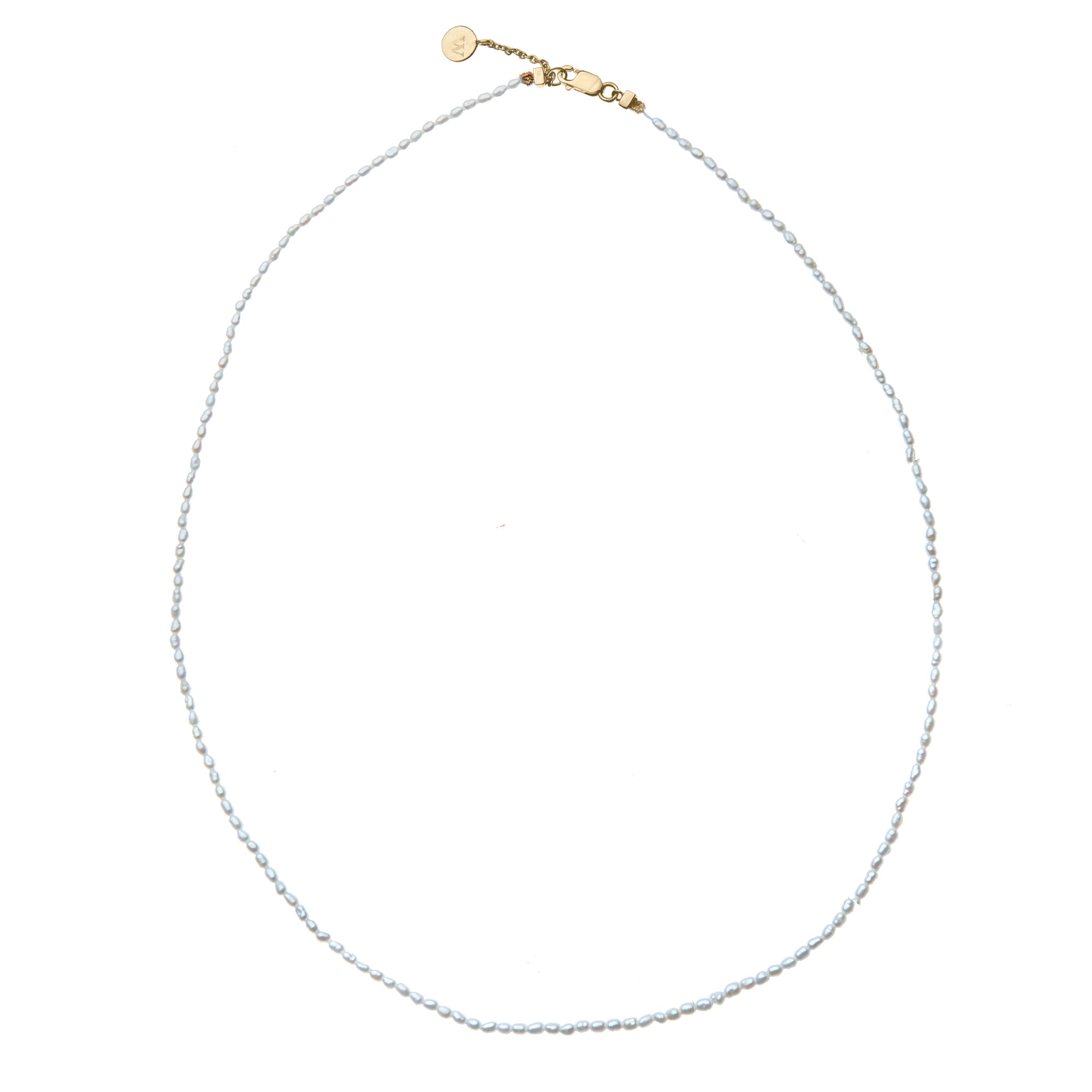 Rice Pearl Necklace in 10k Gold