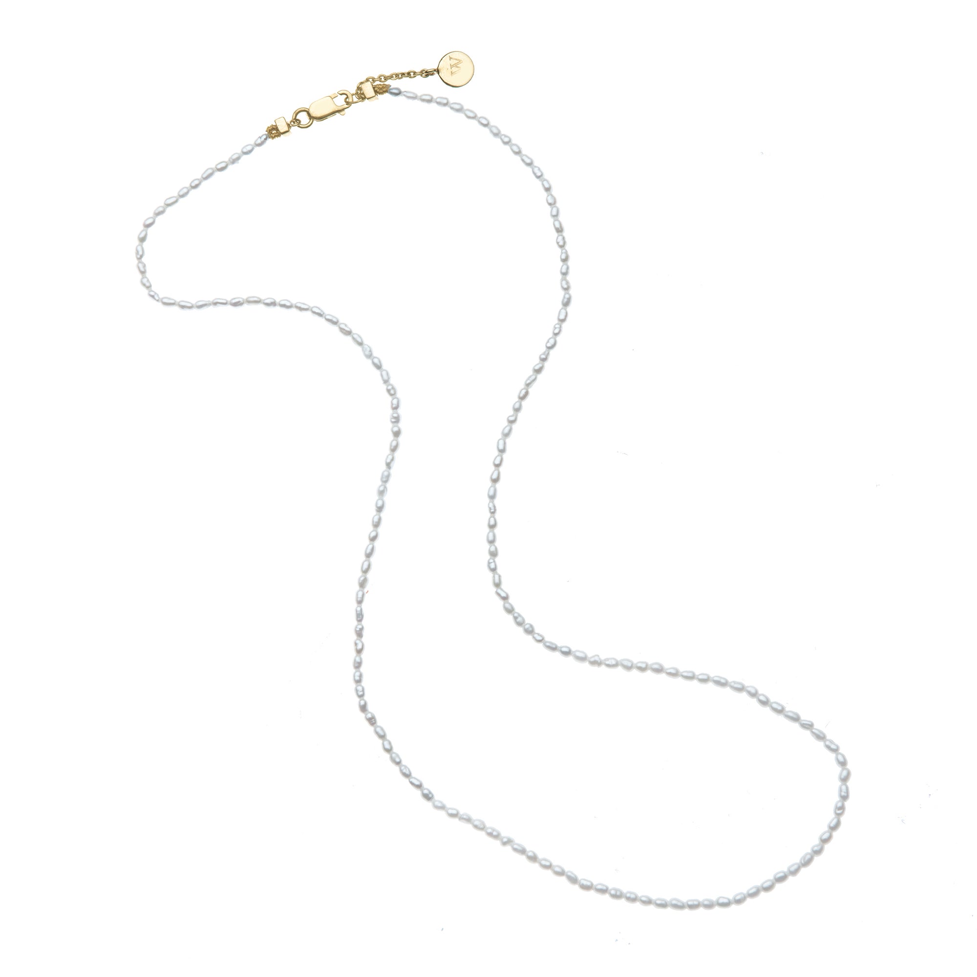 Rice Pearl Necklace in 10k Gold