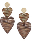 Woven with LOVE Heart Earrings