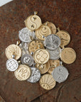 Styled pile of gold and silver coins