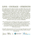Love - Courage - Strength Embellished Original Pendant Coin in Solid Gold