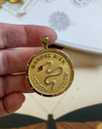 PROTECT JW Original Pendant Coin in Solid Gold