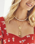 Gumdrop Beaded Necklace in Rose Quartz