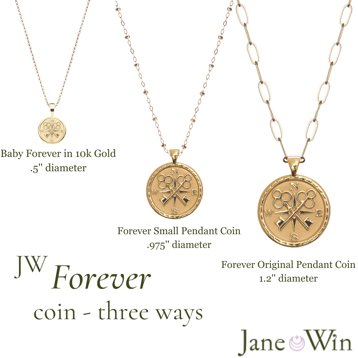 Baby FOREVER JW Pendant in 10k Gold