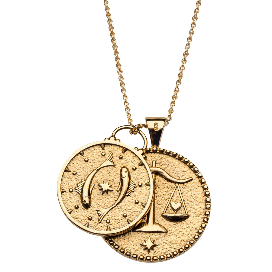 AQUARIUS JW Zodiac Pendant Coin - Jan 20 - Feb 18