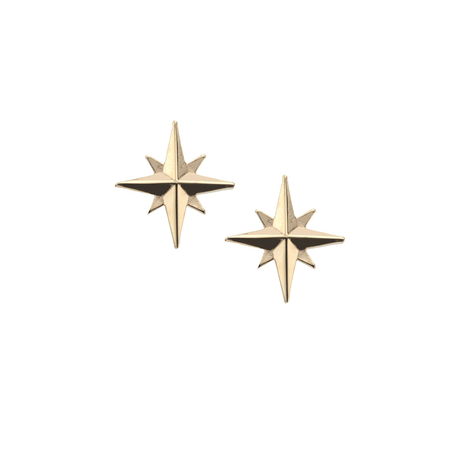 FOREVER North Star 14k Gold Earrings