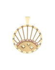 STRONG 14k Rising Sun Cutout Pendant