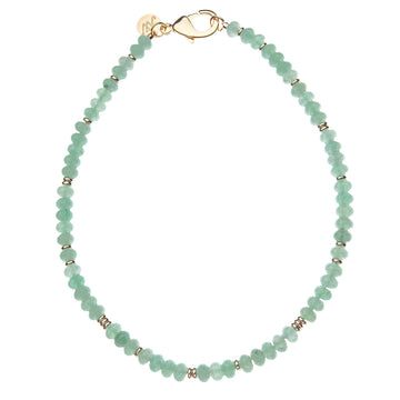 Gumdrop Beaded Necklace in Jade