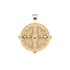 Gold Coin Pendant with Twin Bees Illustration