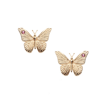 FREEDOM Butterfly Stud Earrings 10k Gold