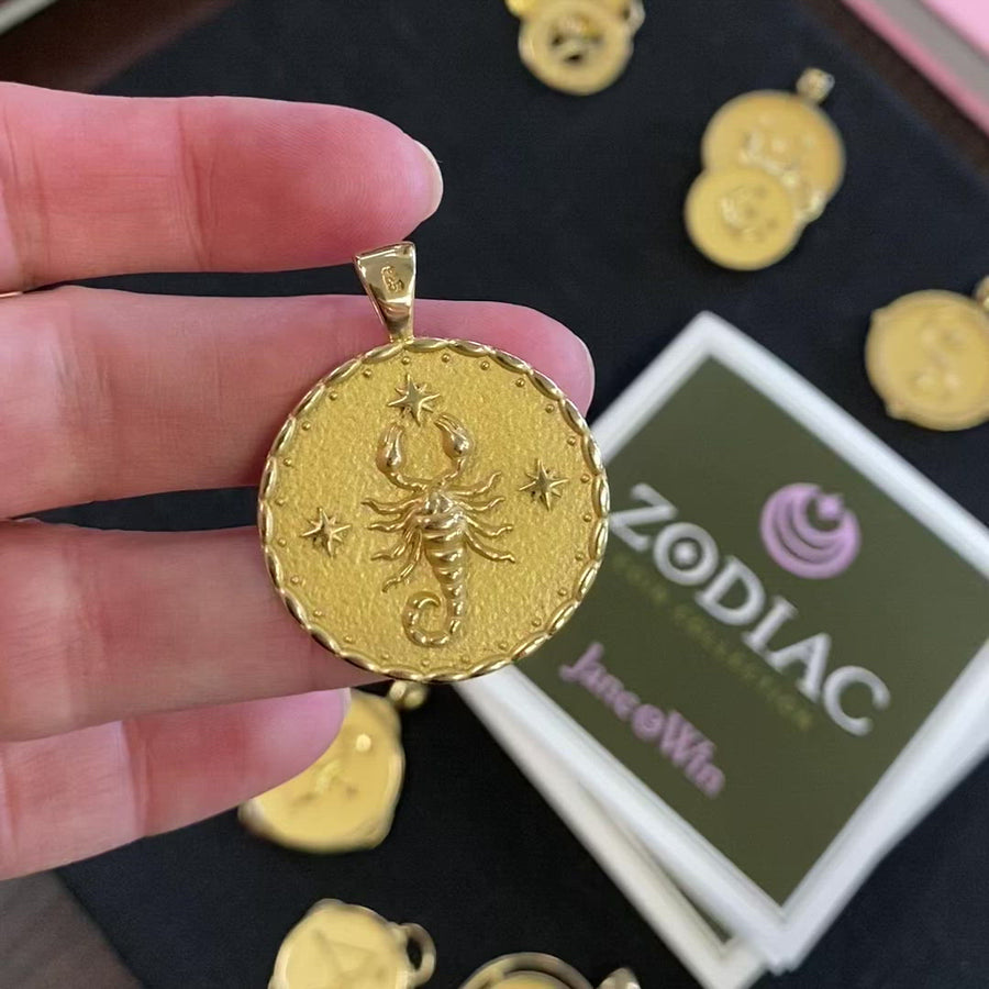 SCORPIO JW Zodiac Pendant Coin - Oct 23 - Nov 21