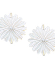 JOY Carved Mother of Pearl Daisy Earrings