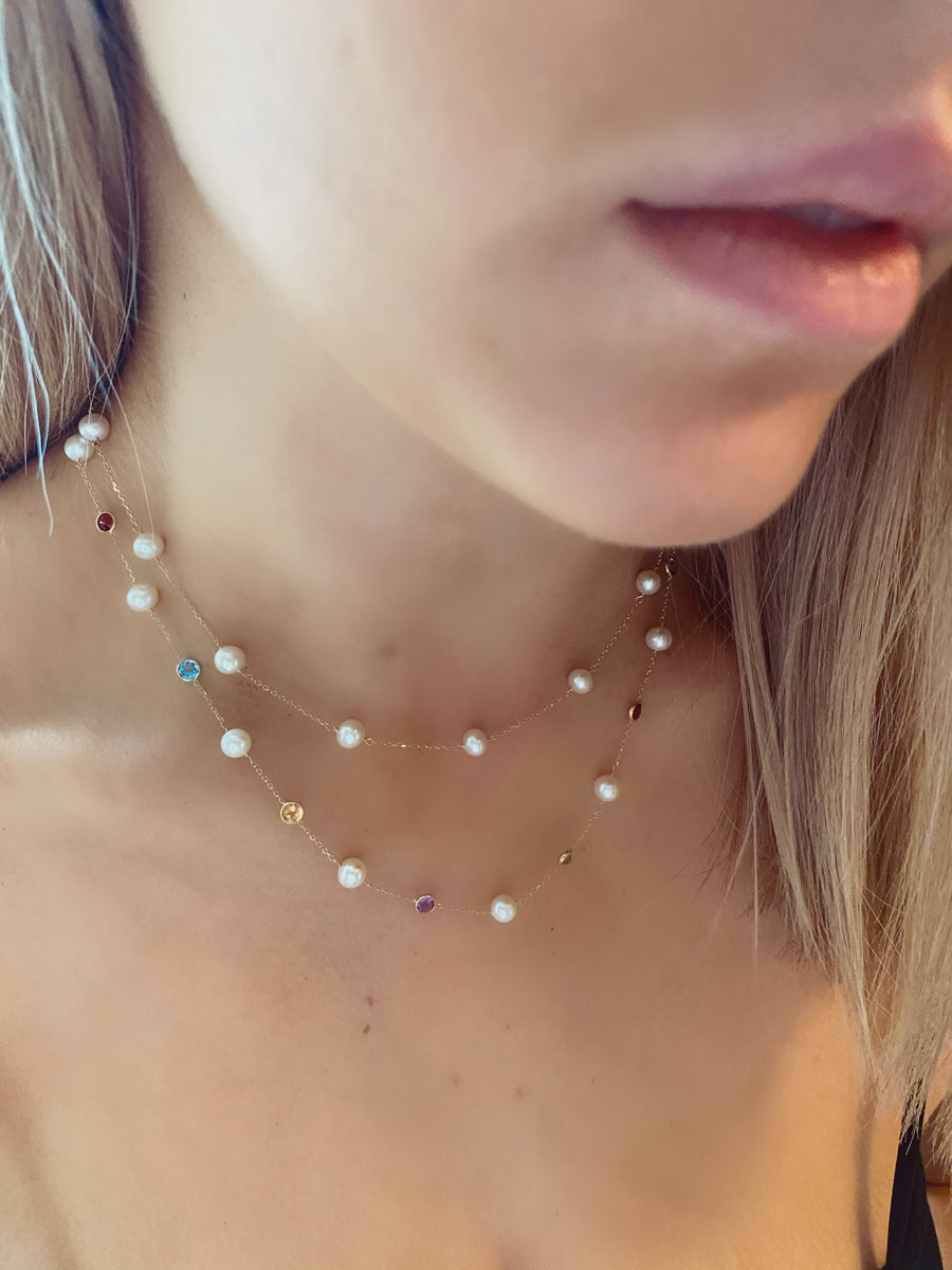 LOVE Pearl Station Necklace SALE