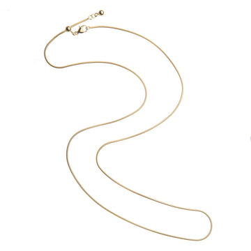 Adjustable 22 Inch Gold-Filled Snake Chain