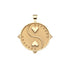 Gold Coin with Yin and yang of hearts (front)