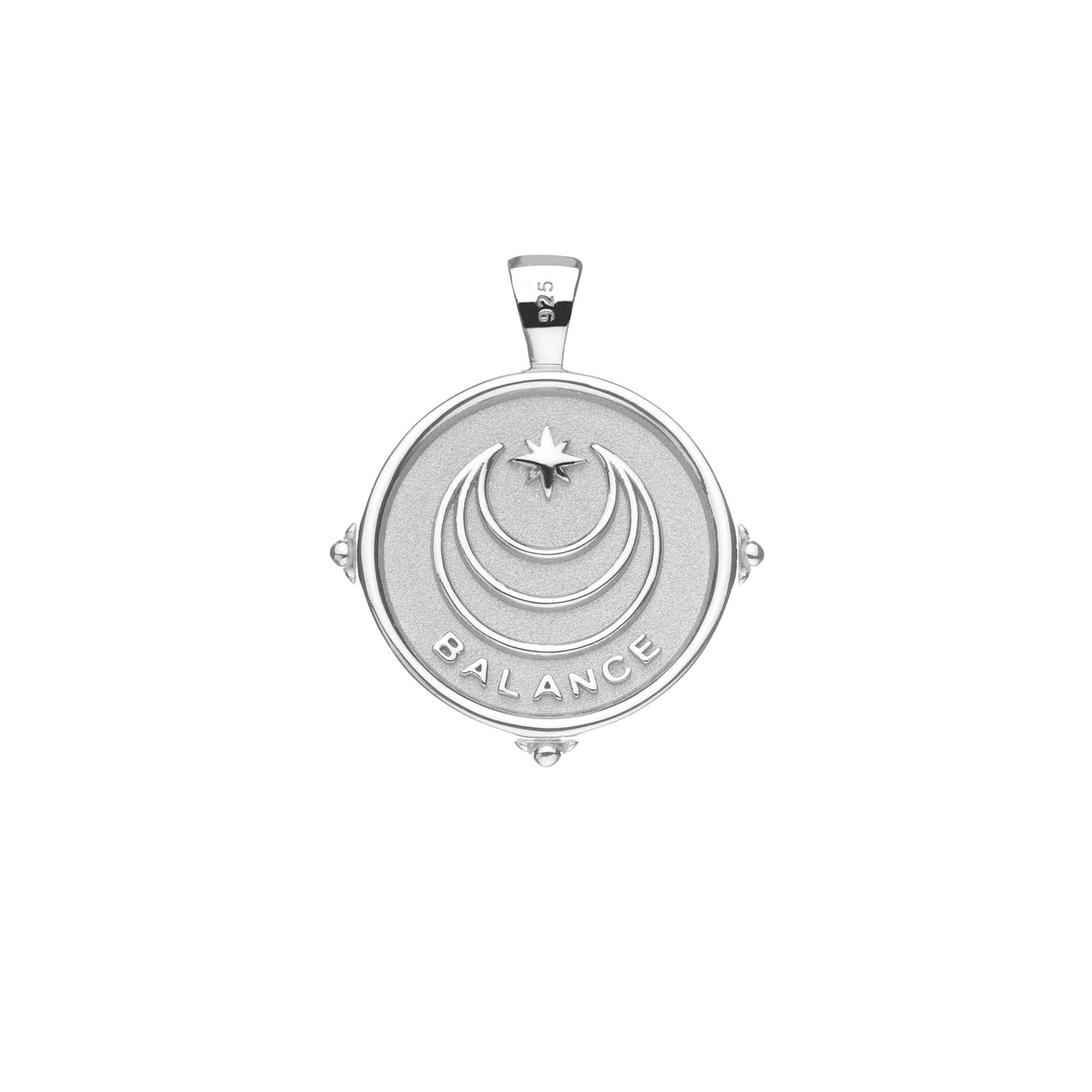BALANCE JW Small Pendant Coin in Silver