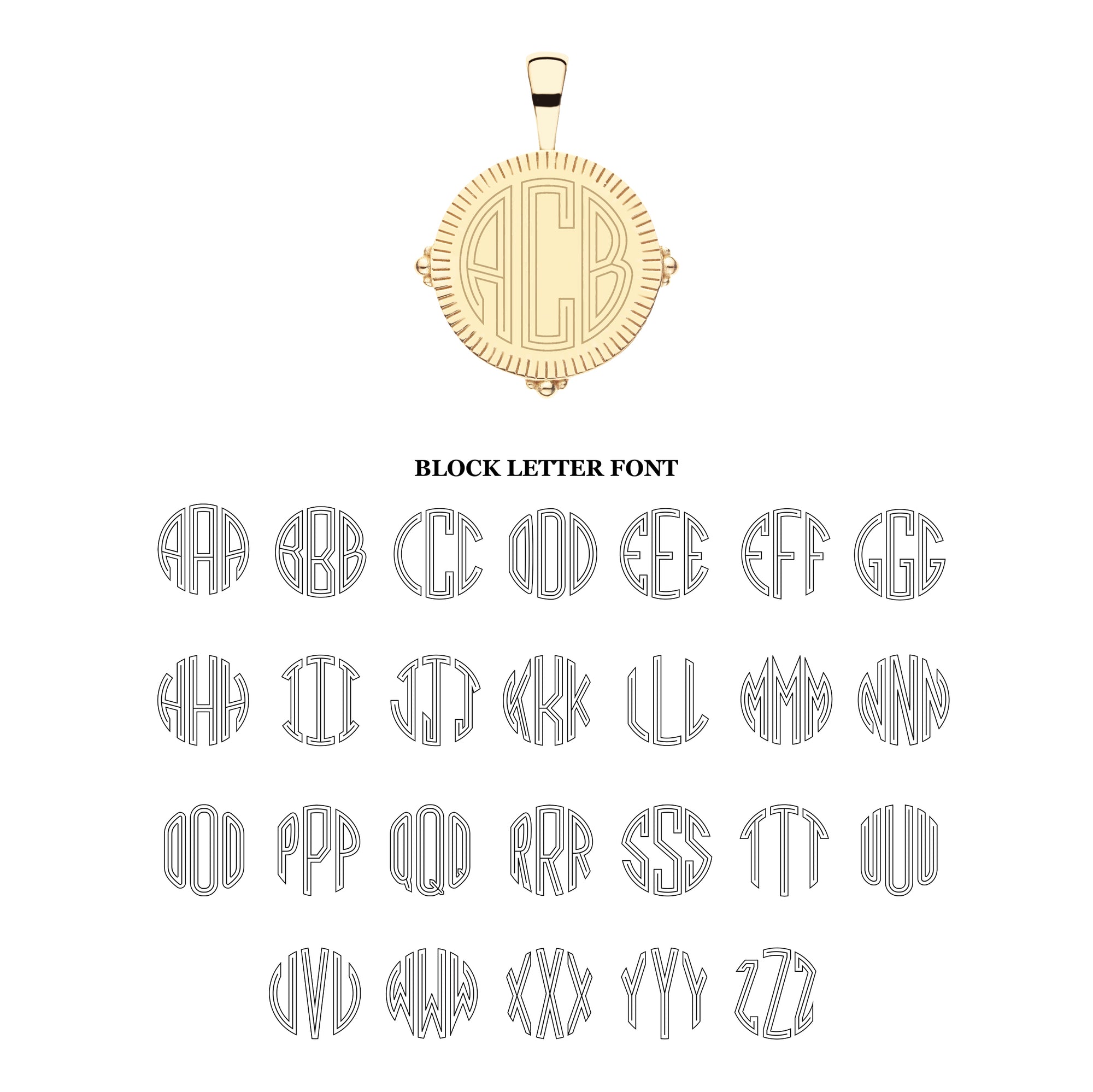 Personalized Petite Coin Pendant