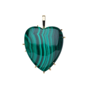 LOVE Carry Your Heart Pendant in Malachite