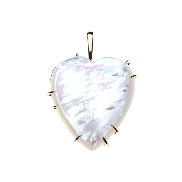 LOVE Carry Your Heart Pendant in Mother of Pearl SALE – Jane Win