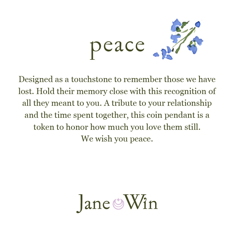 PEACE JW Small Pendant Coin