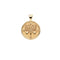 Gold Small Coin Pendant With Compass and Key Illustration