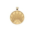 Gold Coin Pendant with three stars and a Rising Sun Illustration
